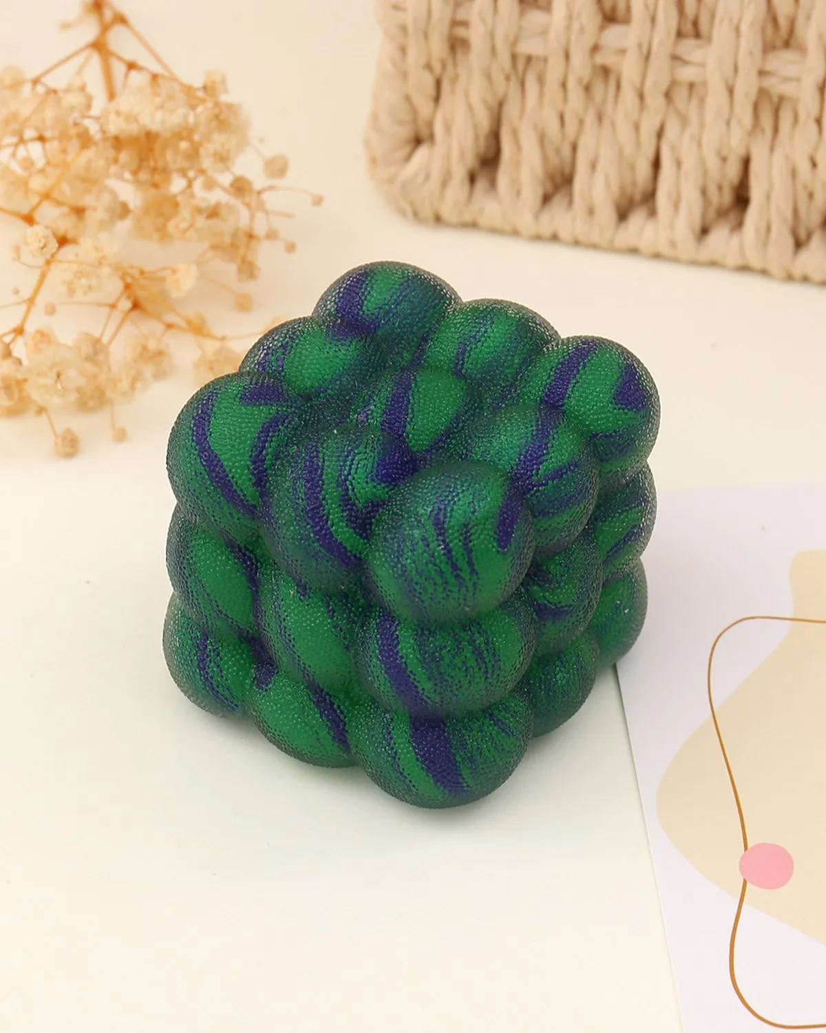 Frosted Marble Squishy Cube (3)